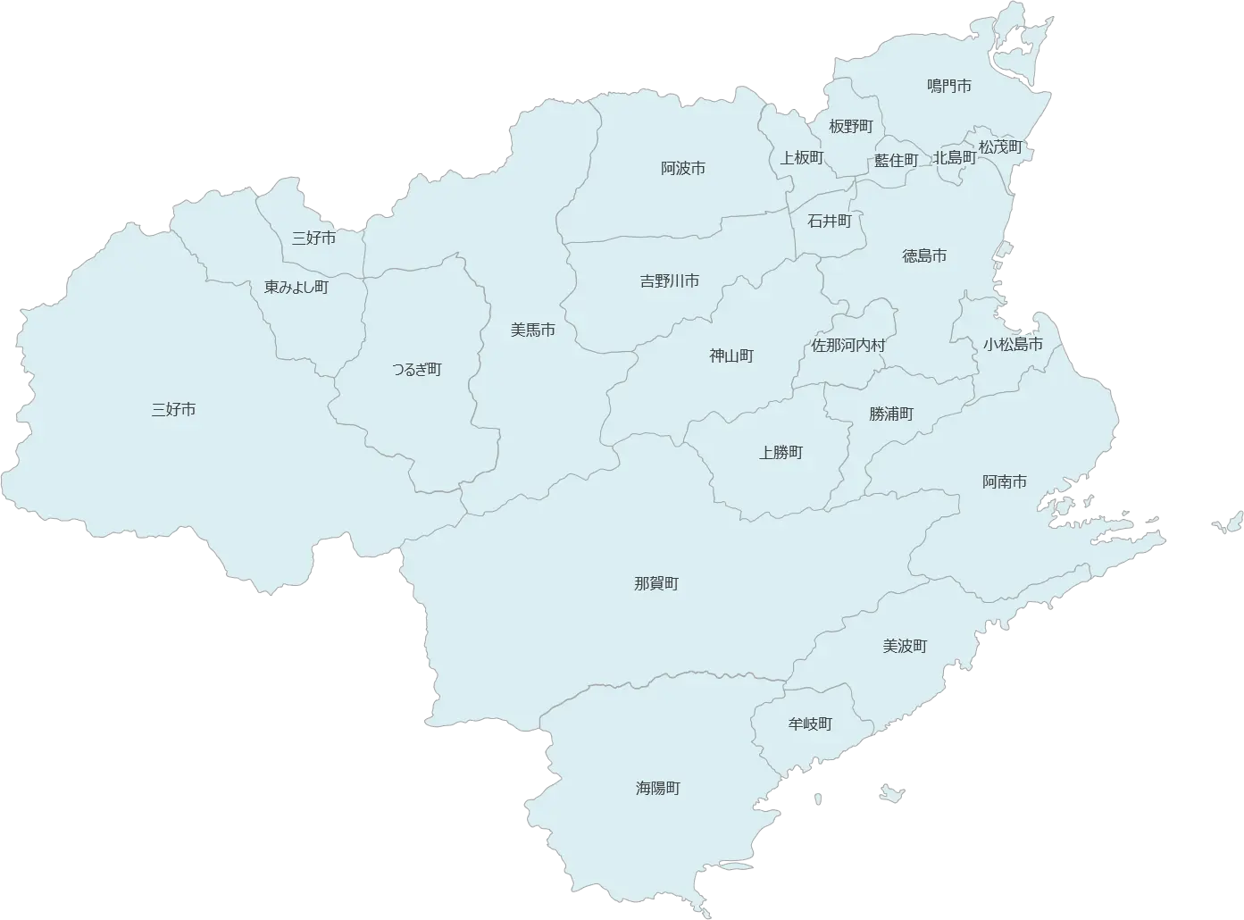 出張対応エリア（徳島）