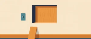 壁を四角く開けて、中に補強用の合板を入れているところ